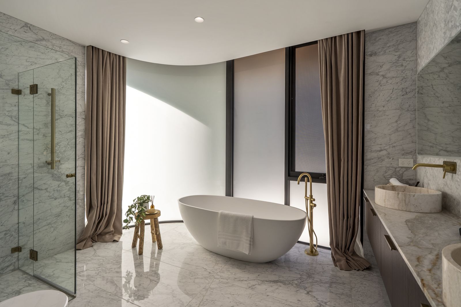 Salle de bain marbre